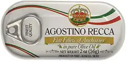 Walmart Agostino Recca - Flat Fillets of Anchovies in Olive Oil, (3)- 2 oz. Tins offer
