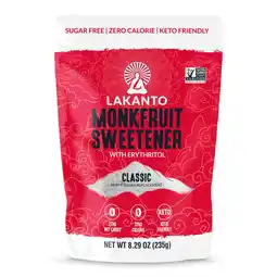 Walmart Lakanto Monkfruit Sweetener Pack of 1, 8.29oz offer