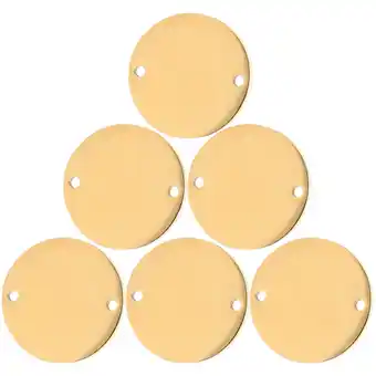 Walmart 6Pcs Metal Stamping Blank Stainless Steel Round Tags Stamping Blanks Metal Tags for Stamping offer