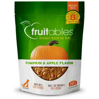 Walmart Fruitables Baked Dog Treats Pumpkin and Apple Dry Biscuit 12oz offer