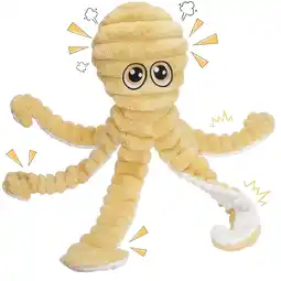 Walmart Prime Pets Dog Toys for Large Dogs, 27 Large Crinkle Squeaky Dog Toy, Plush Octopus Dog Chew Toy offer