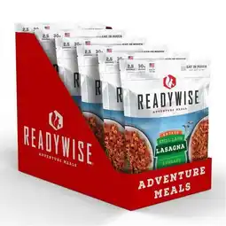 Walmart ReadyWise 8 x 11.25 x 9.75 in. Still Lake Lasagna with Sausage - 6 Count offer