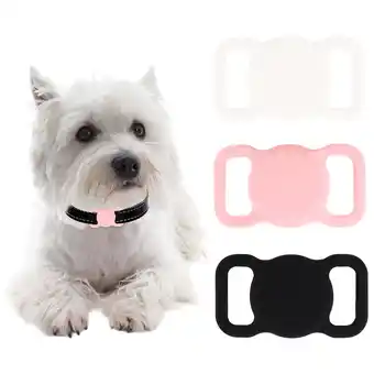 Walmart Unique Bargains 3 Pcs Dog Collar Holder Protective Case for Airtag GPS Tracker Black Pink White offer
