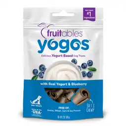Walmart Fruitables Real Yogurt Dog Treats Blueberry Flavor Dry Biscuit 12oz offer