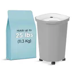 Walmart IRIS 25 Lbs. Airtight Pet Food Container | Dog & Cat Food Storage Bin offer