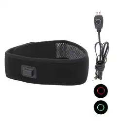 Walmart 5V Electric Head Wrap Carbon Fiber Heating 3 Gears Temperature Adjustment Head Belt Wrap Black offer