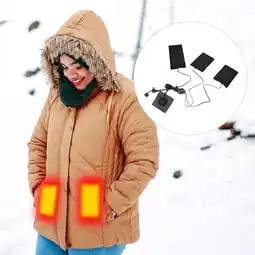 Walmart MLINS USB Charging Clothes Heater Pad Winter Clothes Warmer Electric Heated Mat offer