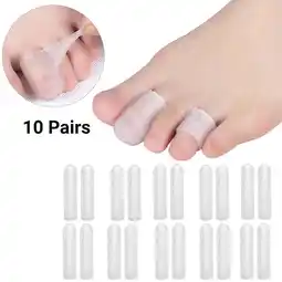 Walmart Kritne 10 Pairs SEBS Toe Cover Protector Sport Hammer Toe Correction Separator,Toe Sleeves offer