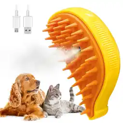 Walmart Cat Steam Brush, Pet Hair Removal Tool, Steamy Self-Cleaning Slicker Brushes for Cats & Dogs offer