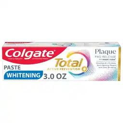 Walmart Colgate Total Plaque Pro Release Whitening Toothpaste, 3.0 oz offer