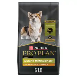 Walmart Purina Pro Plan Weight Management Dog Food Dry Formula Chicken and Rice Formula, 6 lb Bag offer