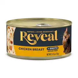 Walmart Reveal Natural Wet Cat Food, Chicken Breast in Broth, 2.47 oz Can offer