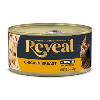 Walmart Reveal Natural Wet Cat Food, Chicken Breast in Broth, 2.47 oz Can offer