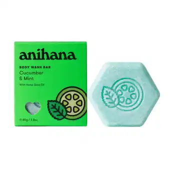 Walmart Anihana Body Wash Bar Cucumber & Mint for All Skin Types 2.8oz offer