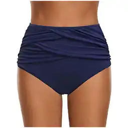 Walmart hoksml Women Bathing Suit High Waist Ruched Bikini Bottoms Swimsuit Briefs Pants Clearance offer