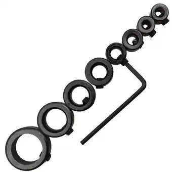 Walmart 8Pcs/Set Woodworking Drill Bit Depth Stop Collars Ring Positioner Locator offer
