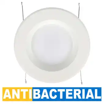 Walmart Candex 6 Inch Trim Antibacterial LED Retrofit Recessed Downlight, 9 W, Recessed Lights offer
