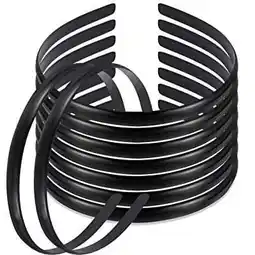 Walmart ANNA CREATIONS Set Of 12 Plastic Hair Bands for Girls & women (MEDIUM, BLACK) offer