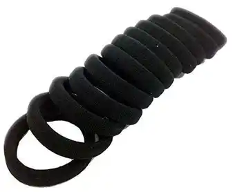 Walmart Vaidehi Black Hair Ponytail Holder Rubber Bands (Pack of 12) offer