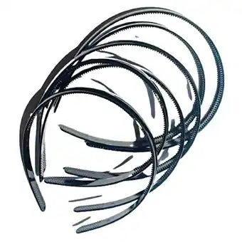 Walmart Vaidehi Plastic Hair Bands for Girls - Pack of 6 (Black) offer