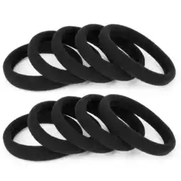 Walmart Vaidehi Hair Rubber Bands/Ponytail Holders Black Color (Pack of 12) (4Cmx4Cm) offer
