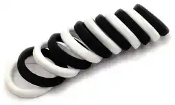 Walmart Hair Rubber Bands For Girls / Womens Pack of 20 (Black and White) offer