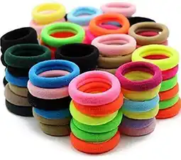 Walmart AARTISAI - 24 Pcs of Multicolour Elastic Cotton Stretch Hair Ties Bands for Women and Girls offer