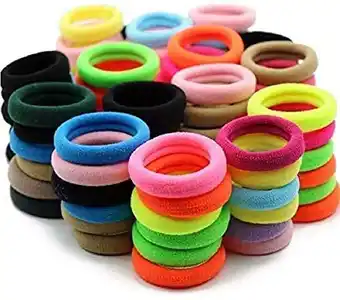 Walmart AARTISAI - 24 Pcs of Multicolour Elastic Cotton Stretch Hair Ties Bands for Women and Girls offer