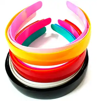 Walmart ANNA CREATIONS 12 PC PLASTIC HAIR BANDS GIRL WOMEN-MULTI-COLOUR offer