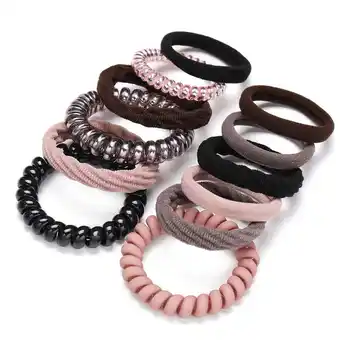 Walmart Vaidehi Multicolor Hair Rubber band For Women/Girls (12 Pcs Set) (CT-HC-6610) offer