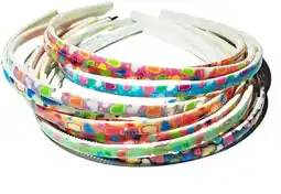 Walmart Vaidehi Printed Design 8mm Plastic Hair Band for Girls and Women (Pack of 10) - Multicolor offer