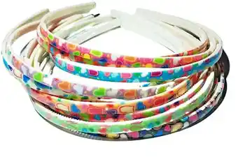 Walmart Vaidehi Printed Design 8mm Plastic Hair Band for Girls and Women (Pack of 10) - Multicolor offer