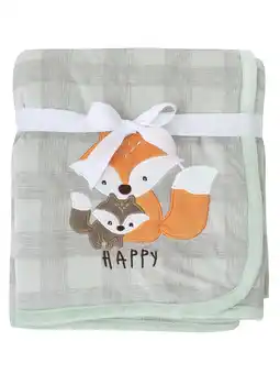 Walmart Gerber Baby & Toddler Boy Embroidered Plush Blanket with Fleece offer