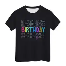 Walmart ZPWKLM ZPWKLM Tops For Toddler Short Sleeve Print Summer Crewneck Basic Top For Newborns size 3-4T offer