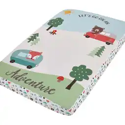 Walmart Little Love by NoJo Retro Happy Camper Photo Op Fitted Mini Crib Sheet offer