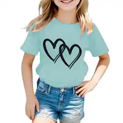 Walmart ZPWKLM ZPWKLM Tees For Infnat Graphic Round Neck Short Sleeve Summer Top For Toddlers size 3-4T offer