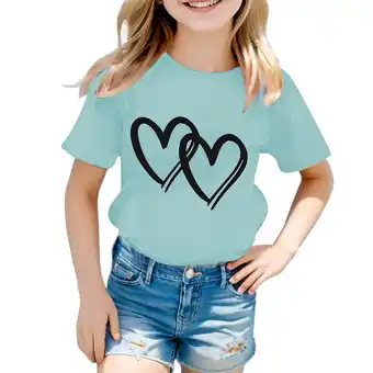 Walmart ZPWKLM ZPWKLM Tees For Infnat Graphic Round Neck Short Sleeve Summer Top For Toddlers size 3-4T offer