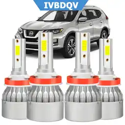Walmart IVBDQV H9/H11 High Low Beam For NISSAN ROGUE 2015 2016 2017 2018 2019 2020 LED Headlight Bulbs 4pcs offer