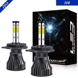 Walmart 2x H4 High&Low Beam for Toyota 4Runner 1996-2002 LED Headlight Bulbs 6000K White 8000LM offer