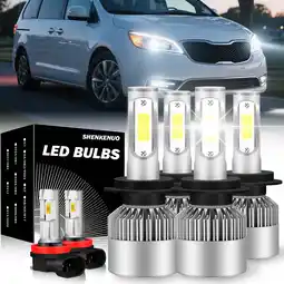 Walmart For Kia Sedona EX / SX 2015-2017 Combo H7+H7+H11 LED Headlight Bulbs Fog light white offer