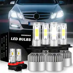 Walmart For Mercedes-Benz E350 2008-2011 2012 Combo H7 H7 H11 LED Headlight Fog Light Bulbs Pack of 6 offer