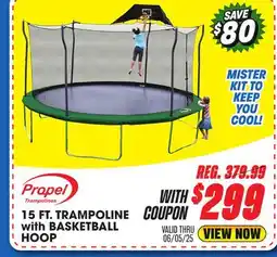 Big 5 PROPEL 15 FT. TRAMPOLINE with BASKETBALL HOOP offer