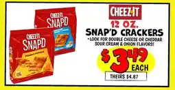 Ollie's CHEEZ-IT SNAP'D CRACKERS offer