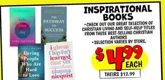 Ollie's INSPIRATIONAL BOOKS offer