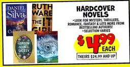 Ollie's HARDCOVER NOVELS offer