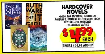 Ollie's HARDCOVER NOVELS offer