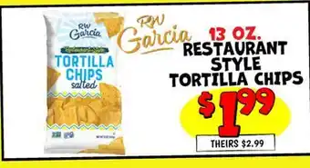 Ollie's RW Garcia RESTAURANT STYLE TORTILLA CHIPS offer