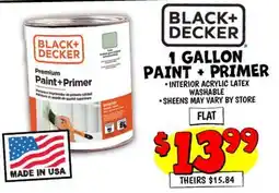 Ollie's BLACK + DECKER 1 GALLON PAINT + PRIMER offer