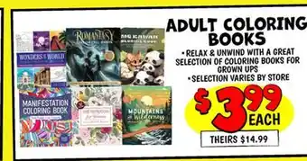 Ollie's ADULT COLORING BOOKS offer