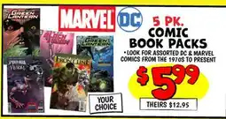 Ollie's MARVEL COMIC BOOK PACKS offer